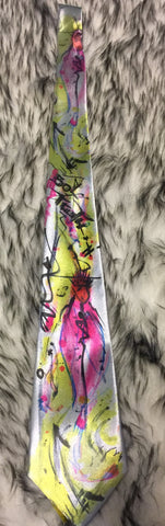 custom hand painted sublimation tie